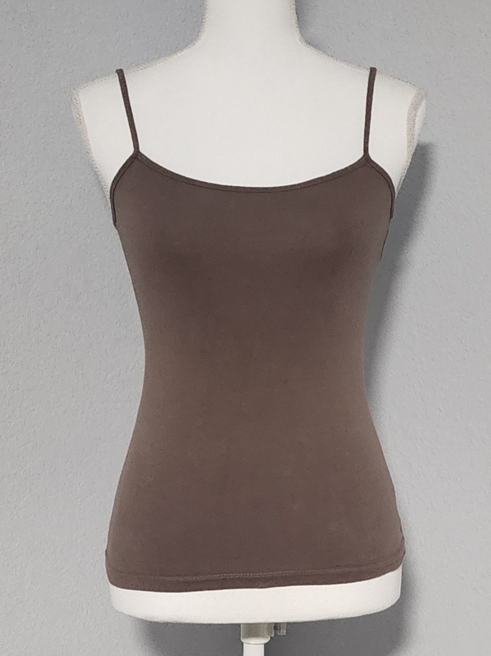 Vintage Y2K Forever Twenty One Brown Spaghetti Strap Scoop Neck Tank Size Small